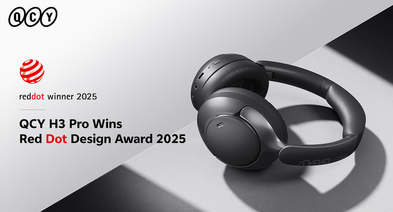 QCY H3 Pro vence o Prêmio Red Dot Design 2025, continuando uma série de reconhecimentos globais de design