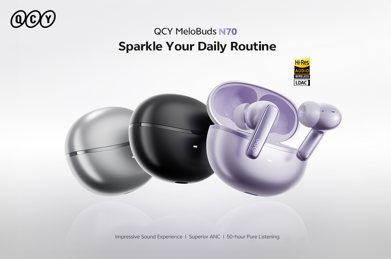 Apresentando nossos principais fones MeloBuds N70, com tecnologia de alto-falante MEMS USound para desempenho de áudio premium