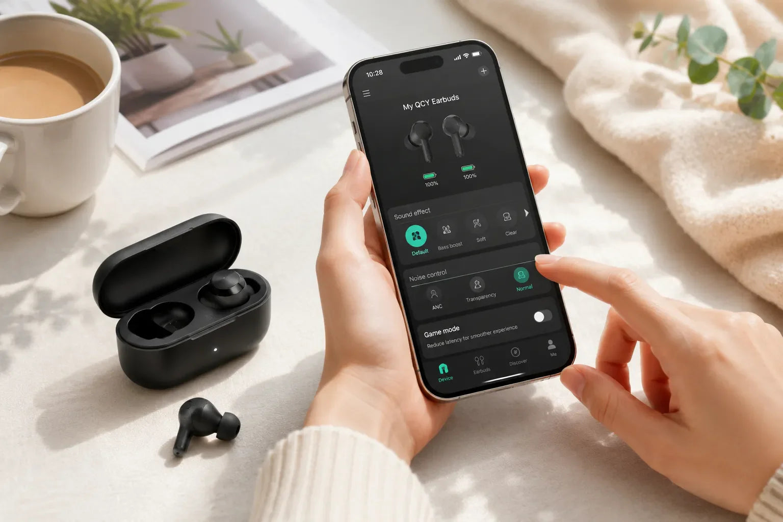 Controle seus fones QCY pelo app: ajuste som, cancelamento de ruído e modo jogo. Veja como usar no celular.