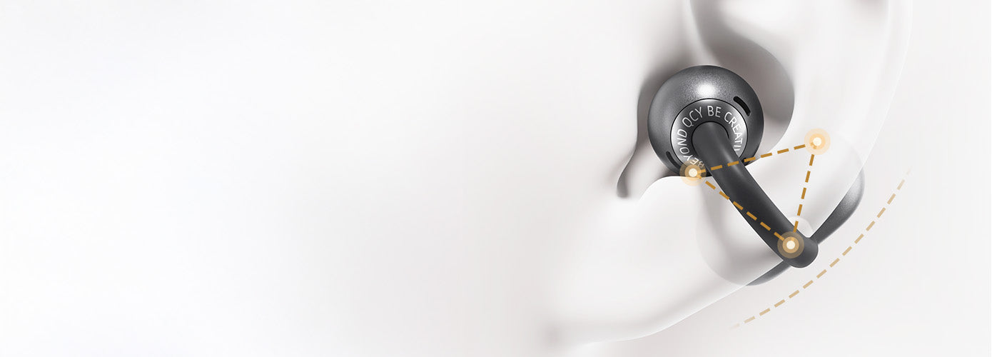 Fone de ouvido intra-auricular sem fio com ajuste ergonômico e tecnologia de estabilização para conforto e segurança durante 