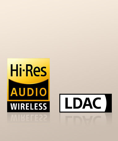 Alt. "Hi-Res Audio Wireless e LDAC: tecnologia de áudio sem fio de alta resolução para qualidade sonora superior.