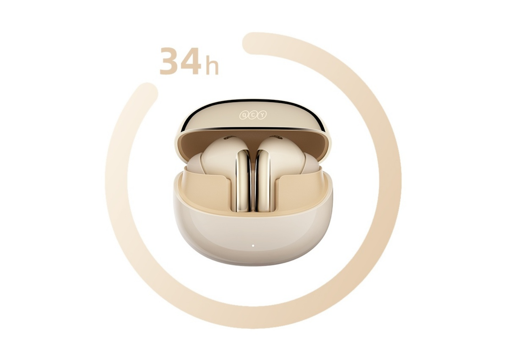 Fone de Ouvido QCY HT05 com 34h de Bateria - Design Elegante e Confortável para Uso Diário
