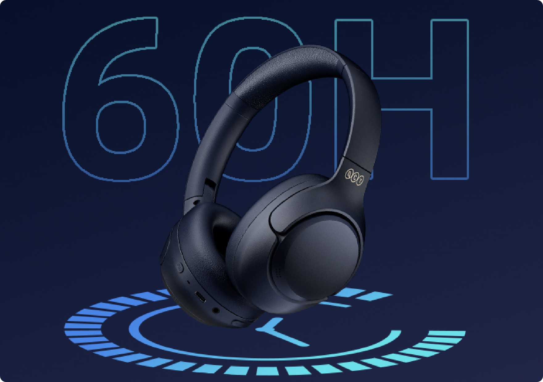 Fone de Ouvido Bluetooth com 60 Horas de Bateria: Conforto e Som Imersivo para Música, Jogos e Chamadas.