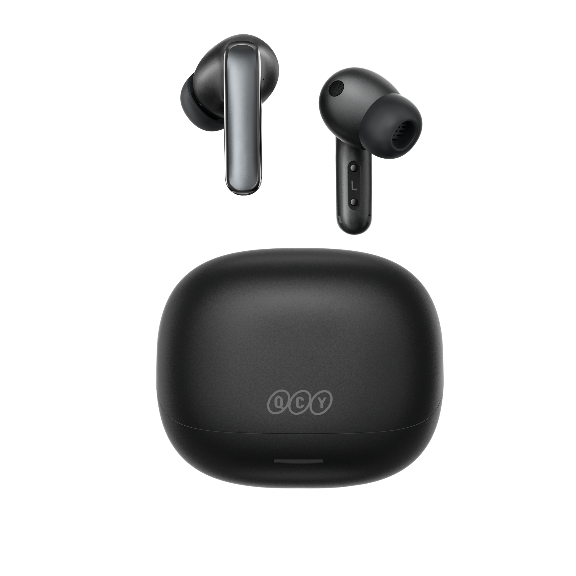 Fone de ouvido QCY MeloBuds N65 sem fio, elegante e compacto, com estojo de carregamento. Alta qualidade sonora.