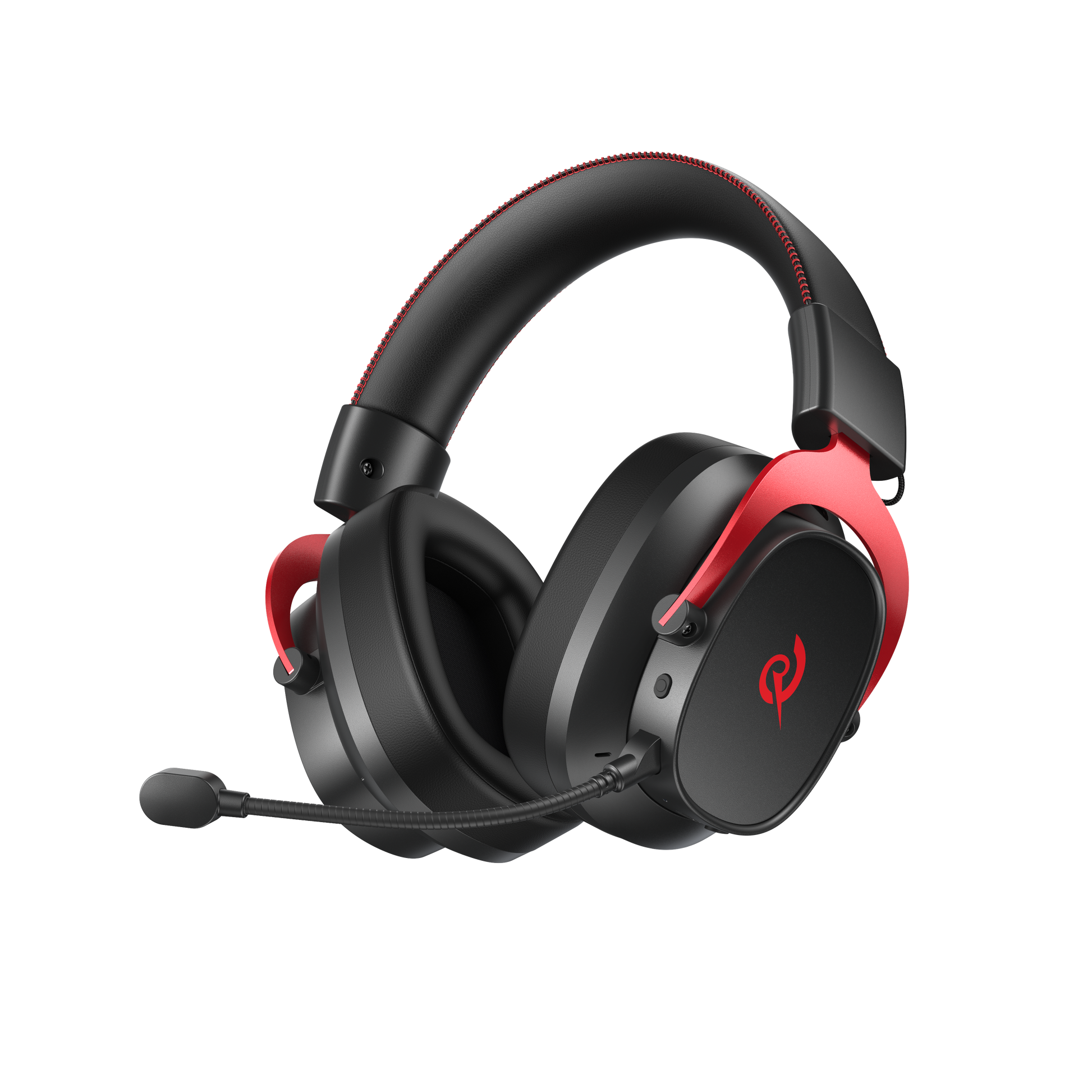 Fone de Ouvido Heroad VT200 Edição Tri-Modo com Design Preto e Vermelho, Ideal para Gamers.
