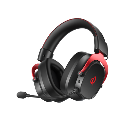 Fone de Ouvido Heroad VT200 Edição Tri-Modo com Design Preto e Vermelho, Ideal para Gamers.