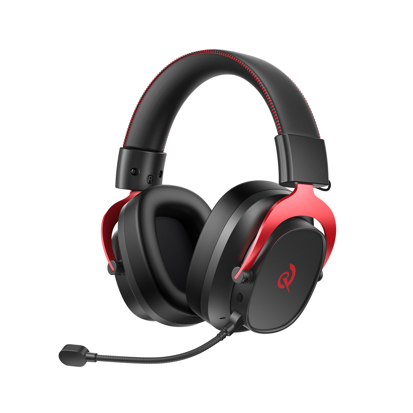 Fone de Ouvido Heroad VT200 Edição Tri-Modo com Design Preto e Vermelho, Microfone Desmontável e Conforto Superior.