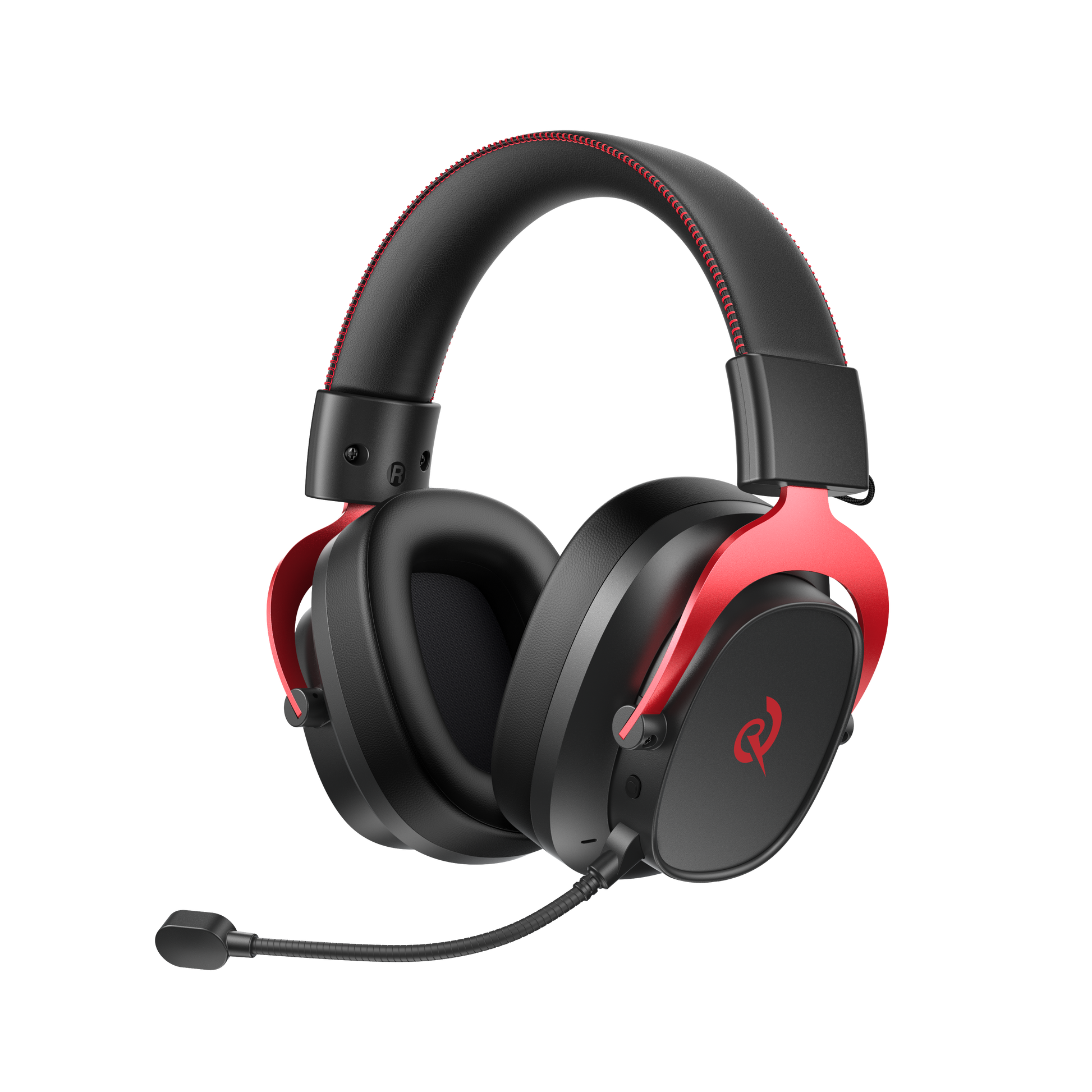 Fone de Ouvido Heroad VT200 Edição Tri-Modo com Design Preto e Vermelho, Microfone Desmontável e Conforto Superior.