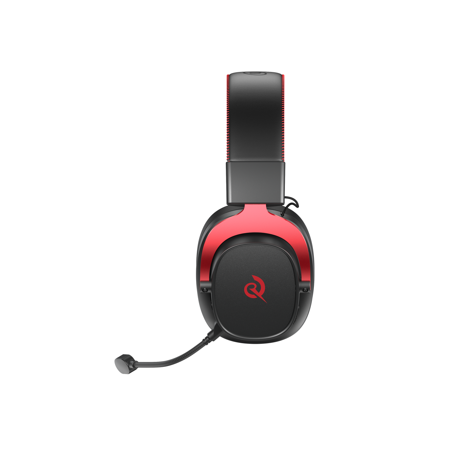 Fone de ouvido Heroad VT200 Edição Tri-Modo, preto e vermelho, com microfone destacável. Ideal para jogos.