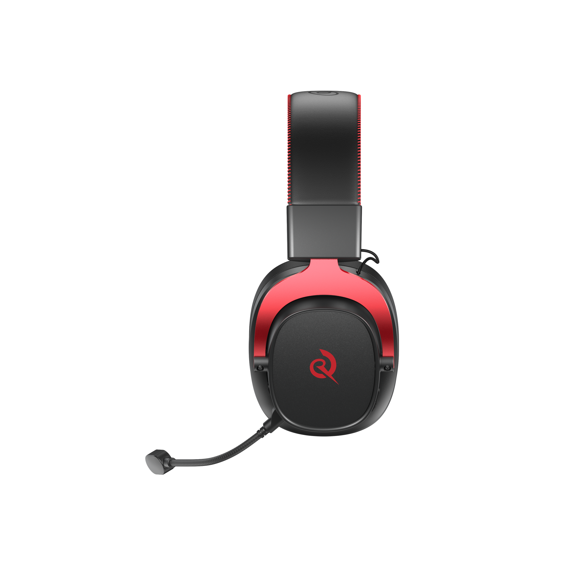 Fone de ouvido Heroad VT200 Edição Tri-Modo, preto e vermelho, com microfone destacável. Ideal para jogos.