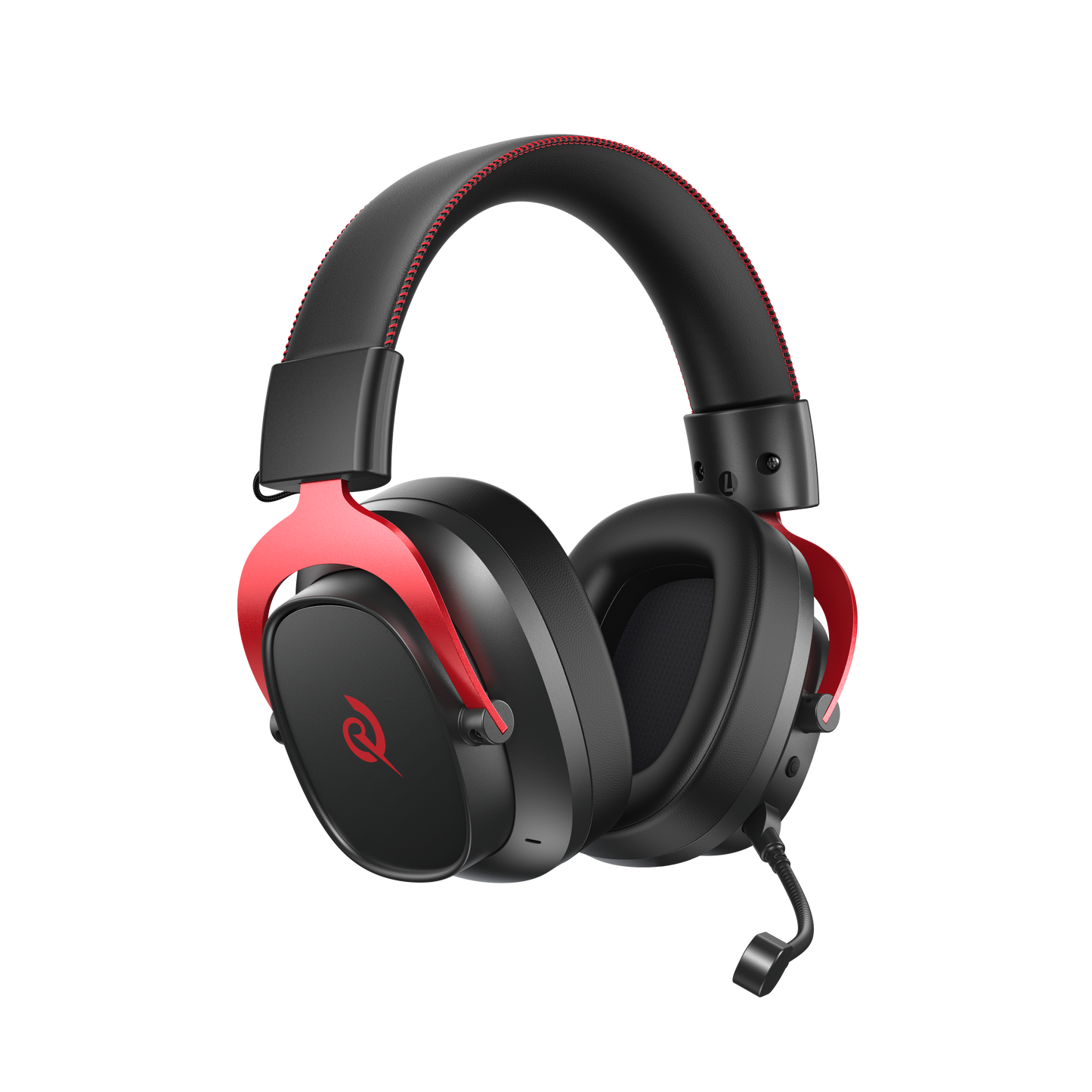 Heroad VT200 Edição Tri-Modo: fone de ouvido gamer com design preto e vermelho, microfone destacável.