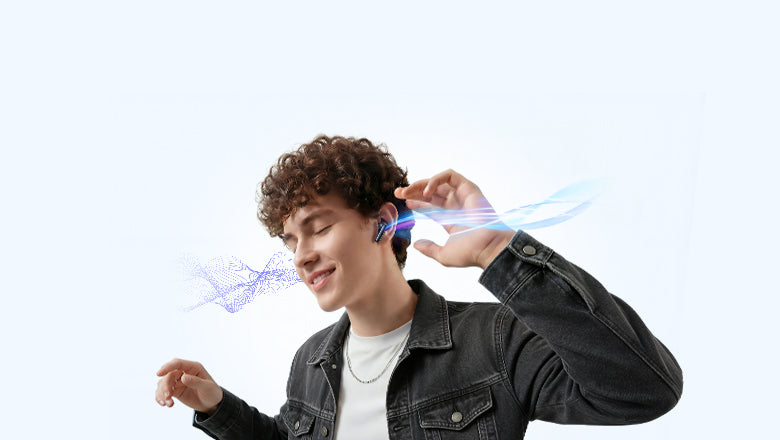Fone de ouvido sem fio com design moderno e som imersivo. Experimente a liberdade da música!