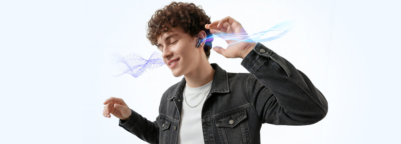 Fone de ouvido sem fio com conexão Bluetooth, design moderno e conforto máximo.